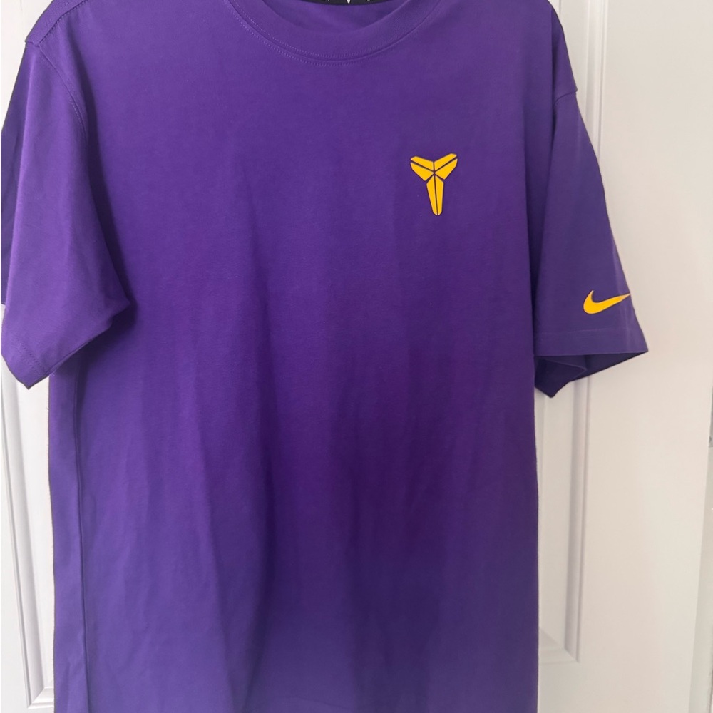 Nike Purple Short-Sleeve Kobe Logo Tee with Yellow Accents